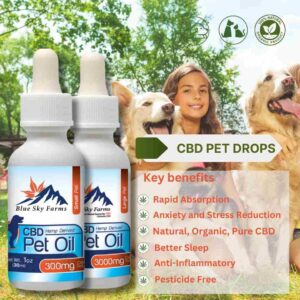 Pet CBD Sublingual Oil bottle with dropper for dogs
